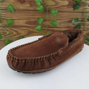 Nordstrom Men Moccasin Slipper Delaware Brown Leather‎ Slip On Size 9 Medium